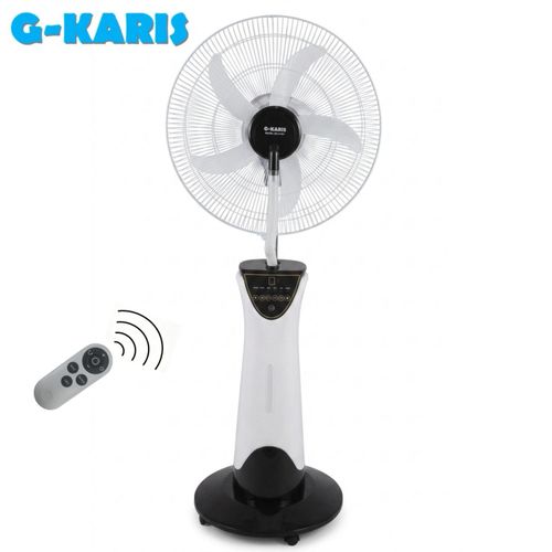 G-KARIS 18" Rechargeable Water Mist Fan + Remote Control.With LED Light